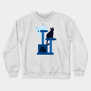 Blue Cat Tree Crewneck Sweatshirt